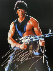Rambo Sylvester Stallone signed movie photo