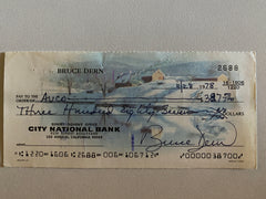 Bruce Dern signed check
