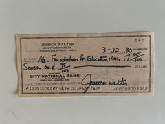 Jessica Walter signed check