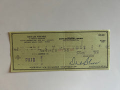 Dinah Shore signed check