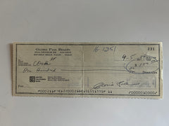 Gloria Pall signed check