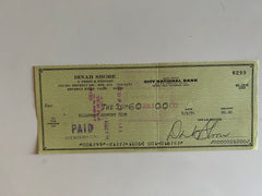 Dinah Shore signed check