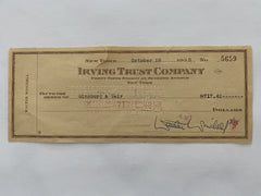 Walter Winchell signed check