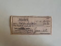 Jessica Walter signed check