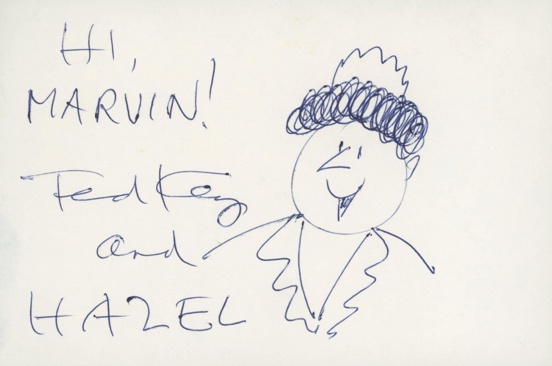 Hazel comic original hand drawn signed sketch. GFA Authenticated