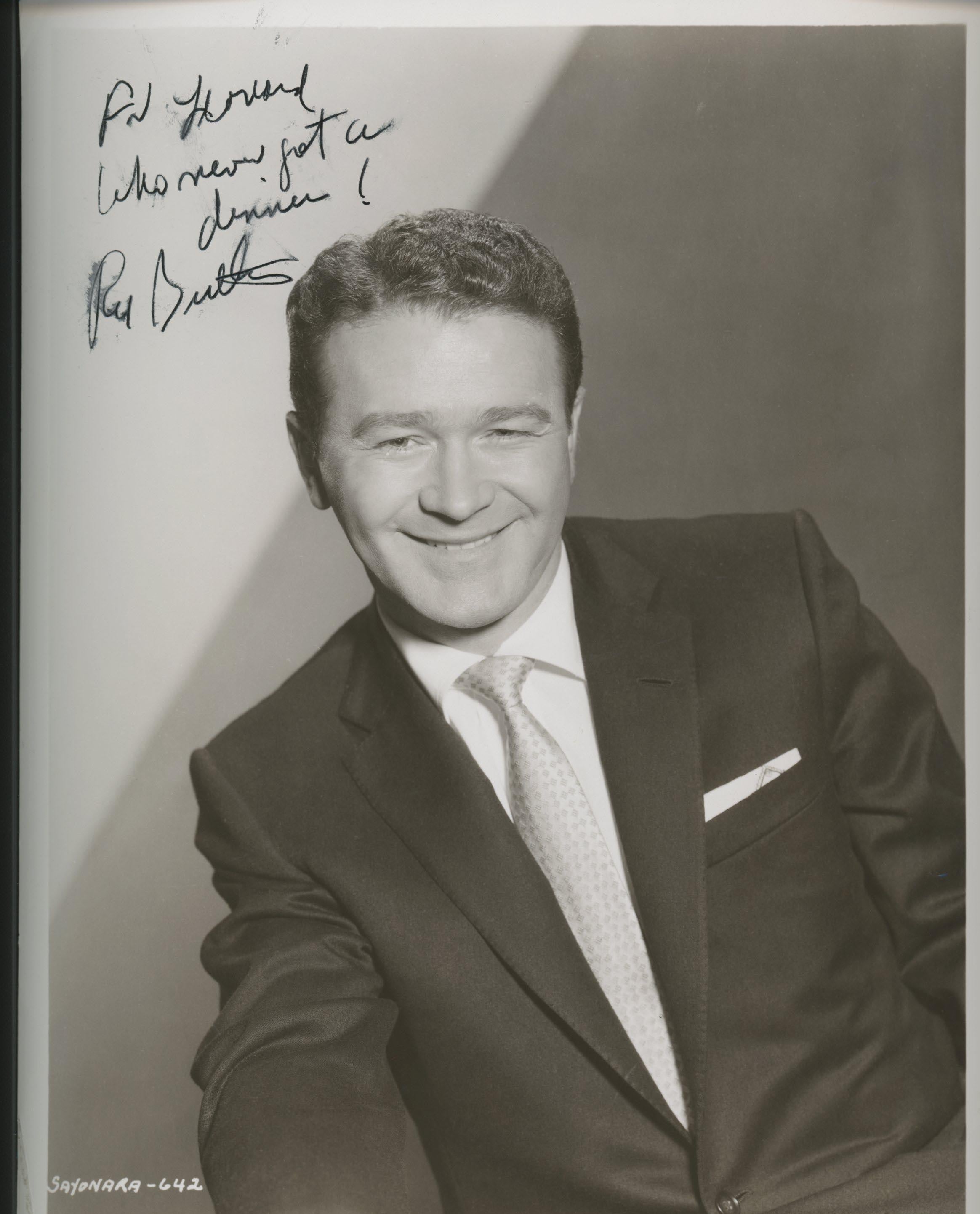 The Poseidon Adventure Red Buttons signed photo