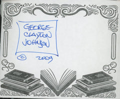 Logans Run George Clayton Johnson signed bookplate