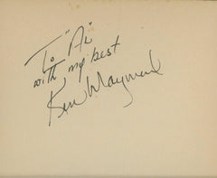 Westward Bound Ken Maynard signature cut