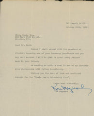 Westward Bound Ken Maynard famous cowboy signed letter