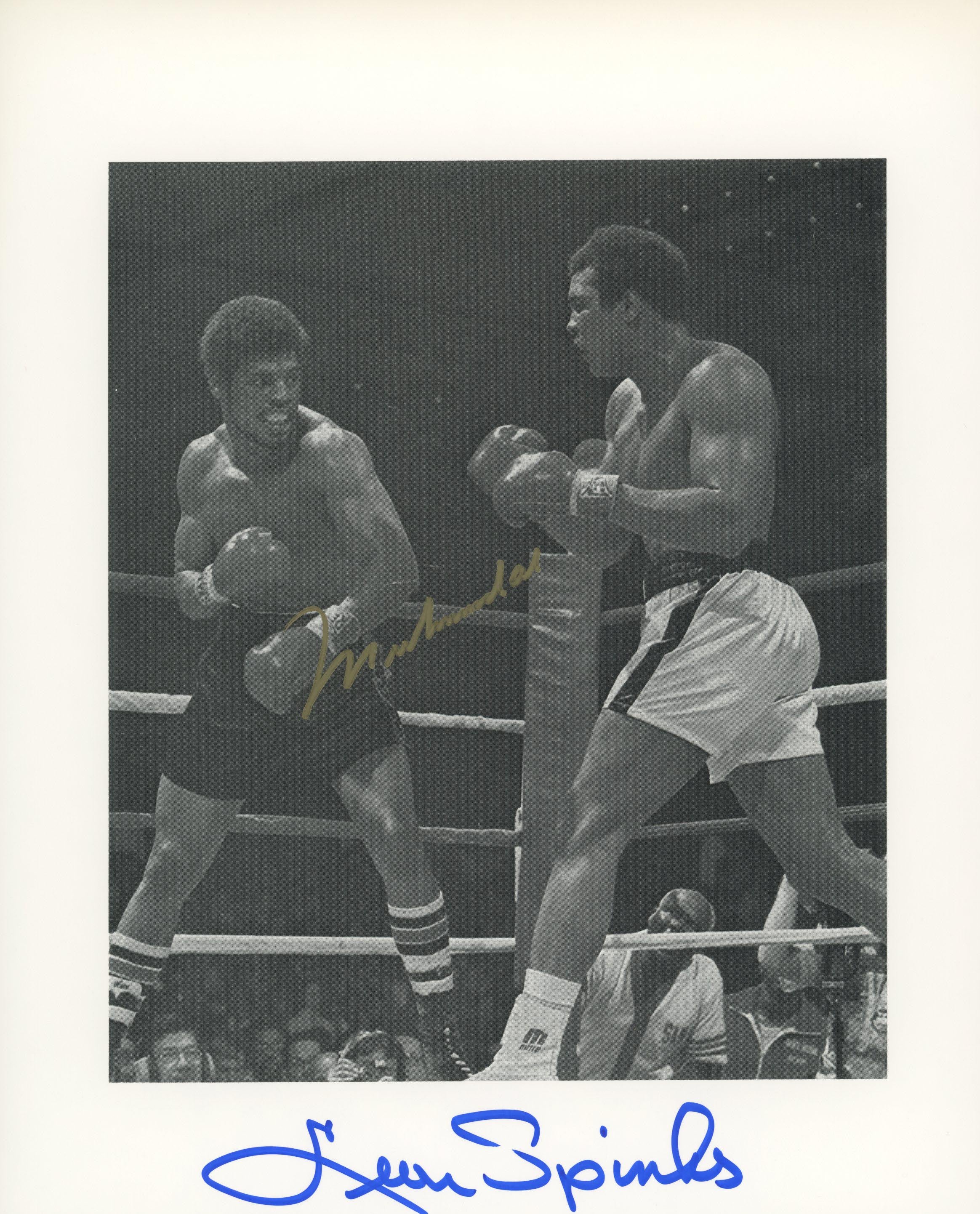 Muhammad Ali vs. Leon Spinks signed photo