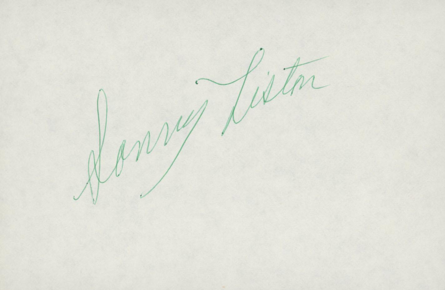 Sonny Liston signature cut. GFA Authenticated