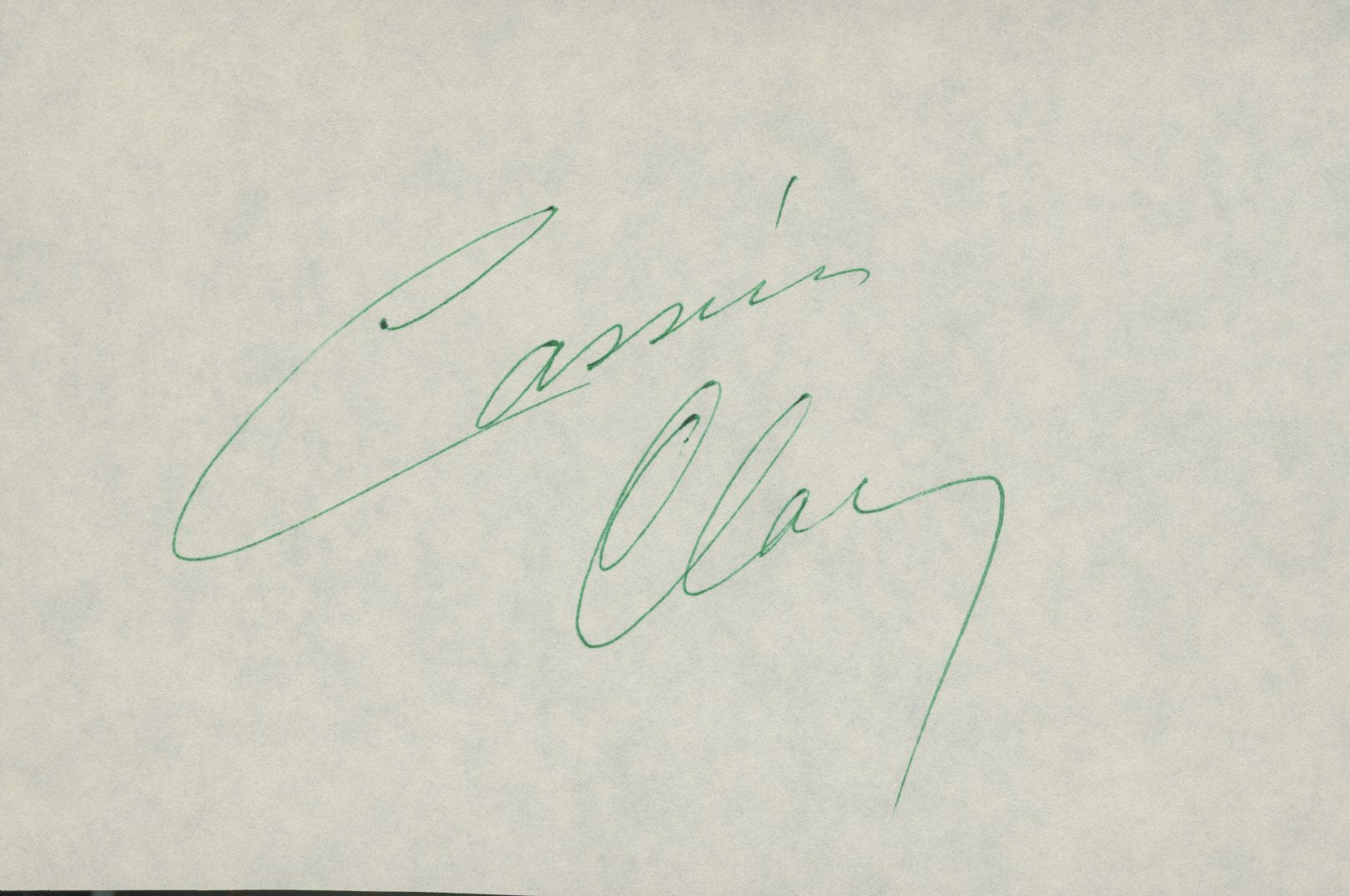 Cassius Clay signature cut