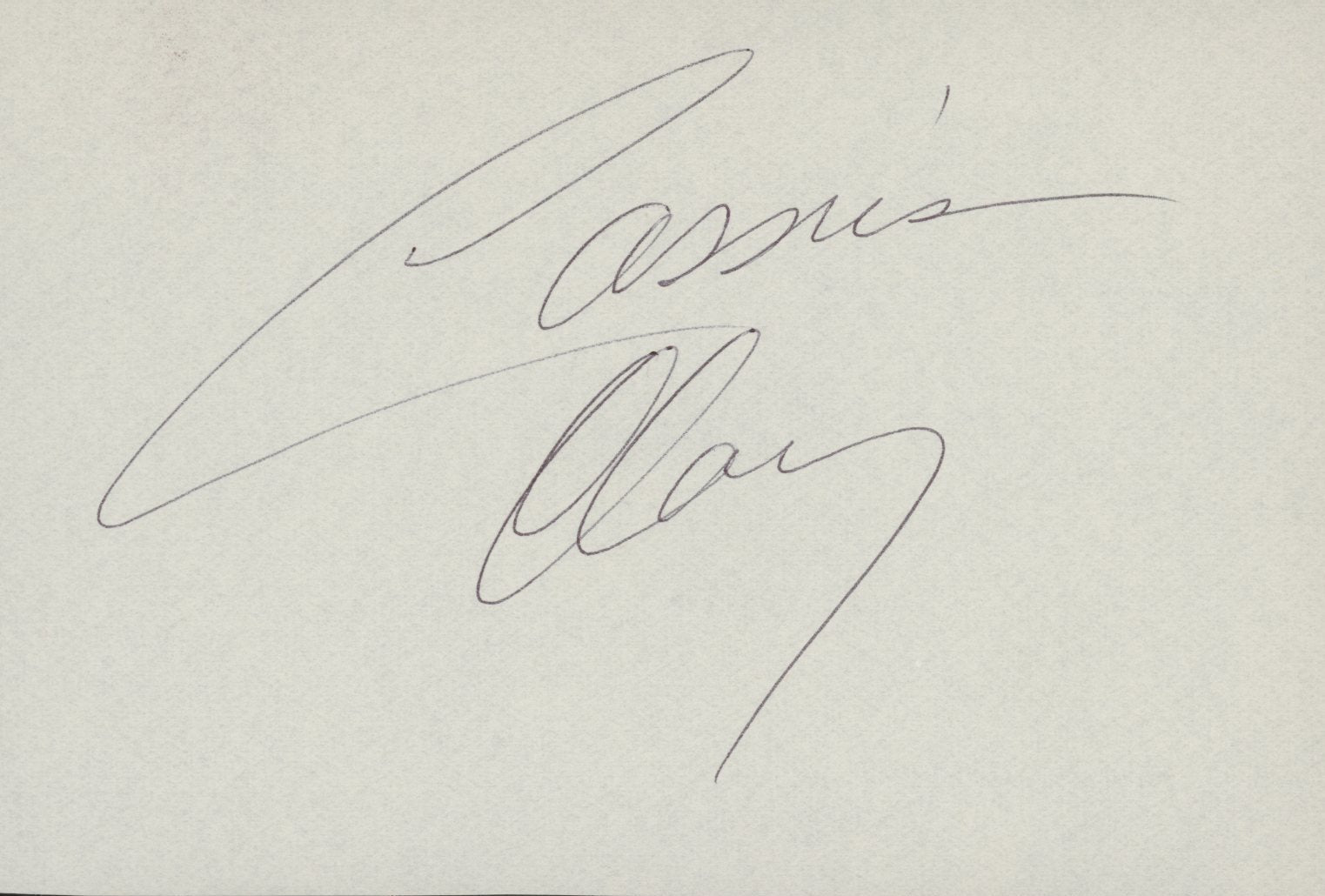 Cassius Clay signature cut