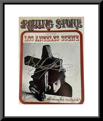 Bob Dylan signed Rolling Stone Magazine cover photo