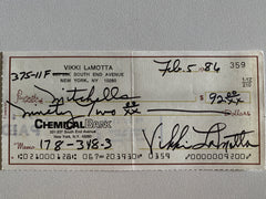 Vikki LaMotta signed check