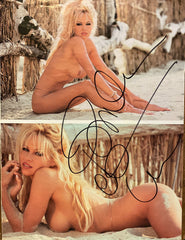 Pamela Anderson signed Playboy page