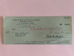 John McGivern signed check