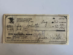Jessica Walter signed check