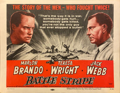 Marlon Brando, Teresa Wright, and Jack Webb "The Men" (Battle Stripe) original Lobby Card