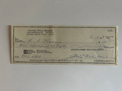 Gloria Pall signed check