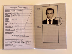 James Bond passport movie prop