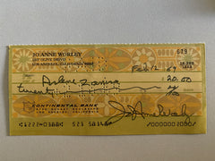JoAnne Worley signed check