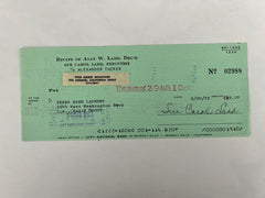 Sue Carol Ladd signed check