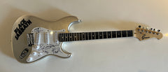 Black Sabbath band signed strat style guitar