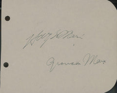 Marx Brothers original signature page