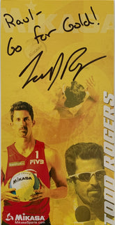 Olympic Volleyball Todd Rogers signed card