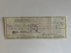 Gloria Pall signed check