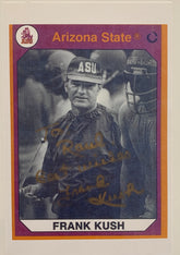 Frank Kush signed photo
