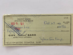 Sylvia Fine Kaye signed check