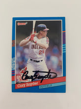 Cory Snyder signed baseball card - Sports card