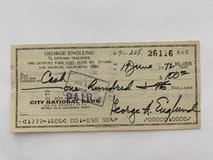 George Englund signed check
