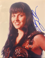 Lucy Lawless signed "Xena: Warrior Princess" photo