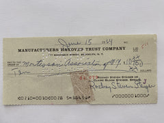 Rod Steiger signed check