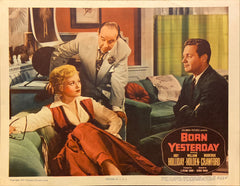 Judy Holliday, William Holden, and Broderick Crawford "Born Yesterday" original Lobby Card