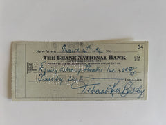 Deborah Kerr signed check