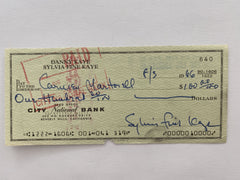 Sylvia Fine Kaye signed check