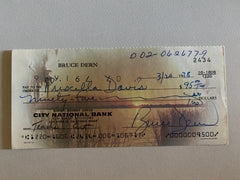 Bruce Dern signed check