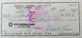 MLB star Bobby Thomson signed check