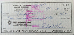 MLB star Bobby Thomson signed check