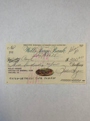MLB superstar Rollie Fingers signed check