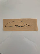 Thomas Edison original signature