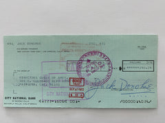 Jack Donohue signed check