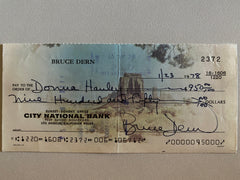 Bruce Dern signed check