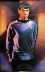 Rare Star Trek 1991 character illustration of Spock by Drew Struzan original movie poster