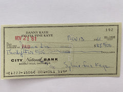 Sylvia Fine Kaye signed check