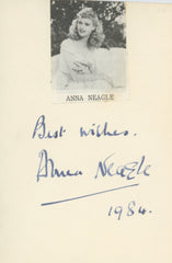 Anna Neagle signature cut